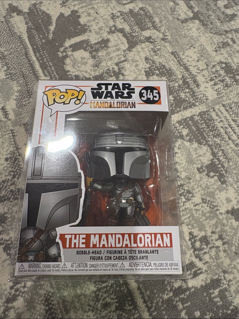 Funko Pop! Star Wars The Mandalorian #345 Silver and Black